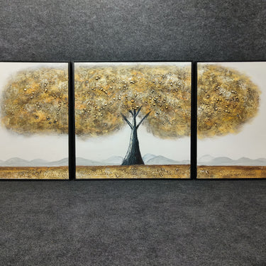 Handmade Painting Of Golden Tree For Home Decor 60*80,80*80