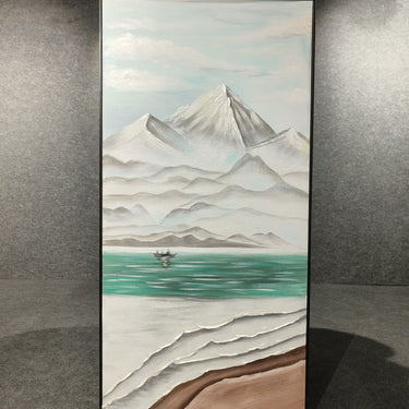 The mountain and Sea handmade painting 80*160 cm