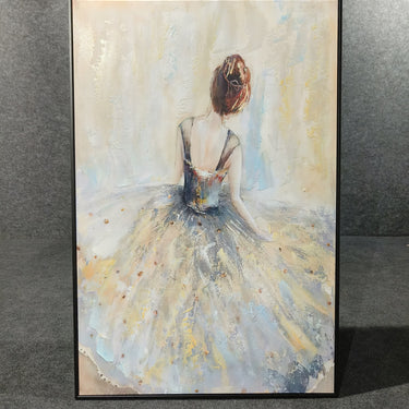 Beautiful Ballerina Girl Handmade Painting Decor Living Room 80*120