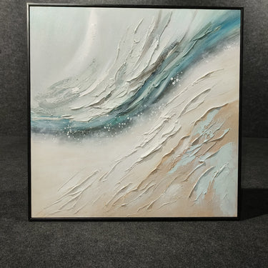 Abstract Ocean Painting Haindmade, 3D Textured Art, 80*80