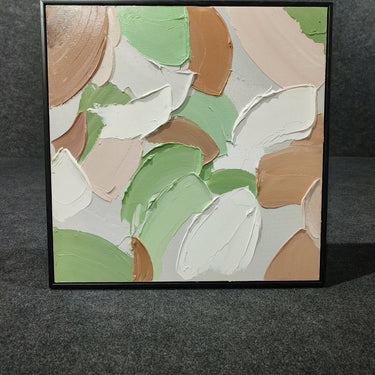 Mint Green Abstract Nature Handmade Painting Art 60*60 cm