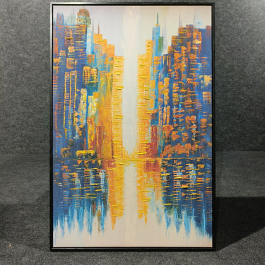 Handmade Painting Of Amazing Skyline Print 60*90