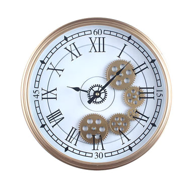 Antiqe Royal Vintage Rustic Moving Gearing 37 CM Steampunk Wall Clocks for Living Room/Farm House/Hall Decore/Hotel/Banglows/Home