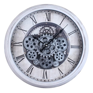 Gears Wall Clock 43CM Farmhouse Clock Oversized Decorative Vintage Wall Clocks for Living Room Decor