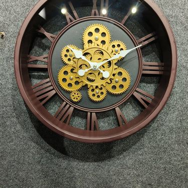 European Styles Antique Gear Wall Clock (Size 45CM)