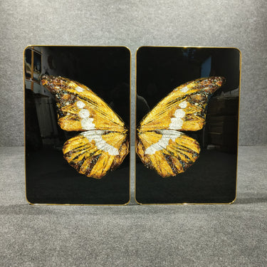 Golden butterfly crystal painting for  home decor office wall studio wall living room decoration40*60CM 9set of 2)