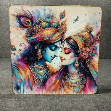 Crystal Painting Of Radha Krishna for Home Decor Or Living Room Decoration 60*60CM