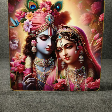 Crystal Painting Of Radha Krishna for Home Decor Living Room Decoration 60*60CM