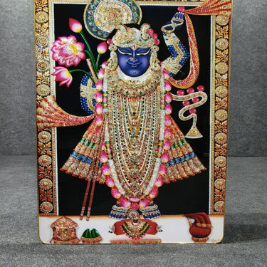 Crystal Painnting Of Shrinathji for Home Decor Living Room Decoration 60*80CM