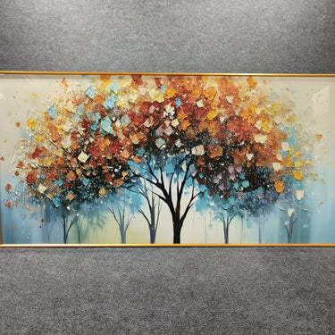 Crystal Painting of Multicolor Blooming Tree  for Home Decoretion (60*120cm)