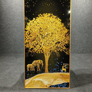 Crystal Painting of Golden Tree for Home Decor Living Room Decoretion 60*120