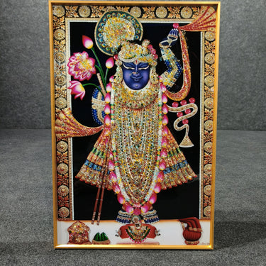 A Beaytifull Crystal Painting of Shreenath Ji for Home Decor 40*60cm