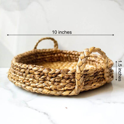 Handcrafted Woven Tray | Water Hyacinth