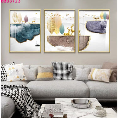 Modern Crystal Painting For Décor Set Of 3 (40*60*3 CM)