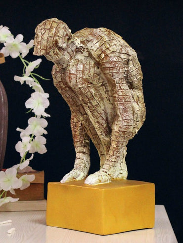 SET OF 3 MODERN ART BRICK MAN FOR TABLE DECOR, GIFT