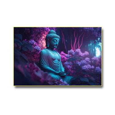 Divine Gautam Buddha Canvas Wall Painting (36 x 24 Inches )