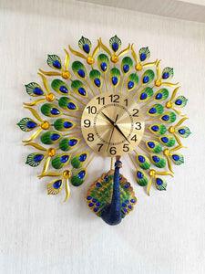 3D Peacock Feather Open Wall Clock, Wall Watch, Wall Decor for Home Office Decor