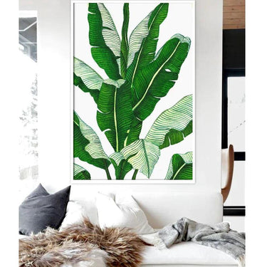 Banana Leaf Painting - Leaf Print, Palm Print Large Wall Art