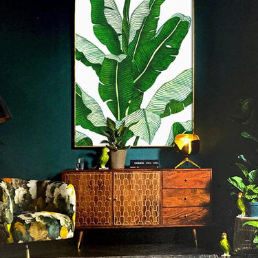 Banana Leaf Painting - Leaf Print, Palm Print Large Wall Art