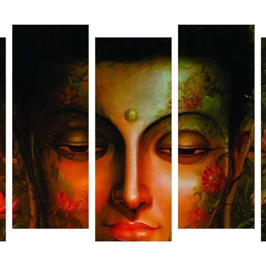 The Buddha in Five Elements Wall Painting (Set of 5)