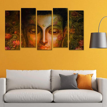 The Buddha in Five Elements Wall Painting (Set of 5)