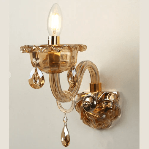 Palacio Golden Crystal Sconce Wall Light