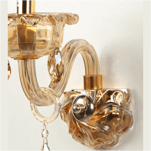 Palacio Golden Crystal Sconce Wall Light