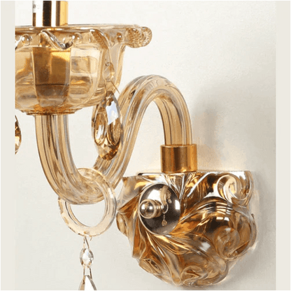 Palacio Golden Crystal Sconce Wall Light