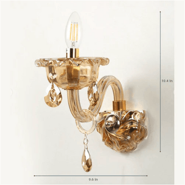 Palacio Golden Crystal Sconce Wall Light