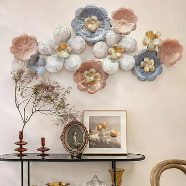 Floral Multicolor Metal Wall Art