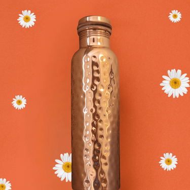 Soothing Interiors Pure Copper Leak-Proof, Eco-Friendly, BPA Free and Non-Toxic 950 ml Water Bottle