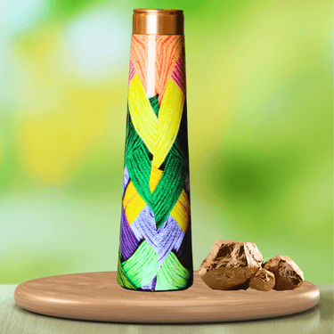 Soothing Interiors wool Print Pure Copper Leak-Proof, Eco-Friendly, BPA Free and Non-Toxic 950 ml Water Bottle