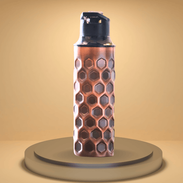 Soothing Interiors Pure Copper Leak-Proof, Eco-Friendly, BPA Free and Non-Toxic 950 ml Water Sipper