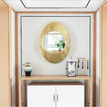 Soothing Interiors Golden egg accent mirror