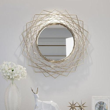 Soothing Interiors Geometric Wall Accent Mirror