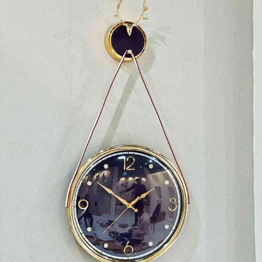 IMPORTED WALL CLOCK- (PURPLE)