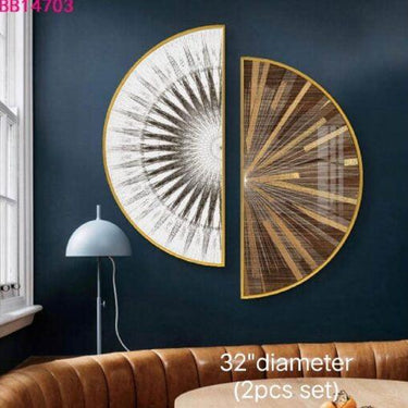 Abstract Semicircle Wall Painting