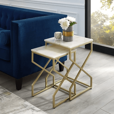 Soothing Interiors Marbel Side Table Set Of 2