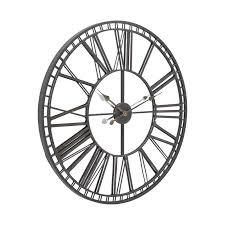 Handcrafted Metal Round Clock with Mirror